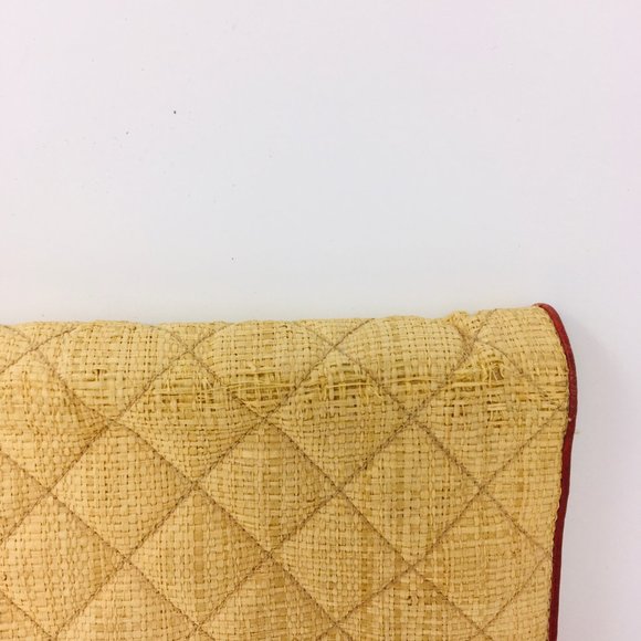 CHANEL summer Straw Raffia 80s Vintage bag leather - Picture 9 of 16